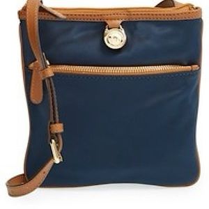 Michael Kors small Kempton nylon crossbody bag navy